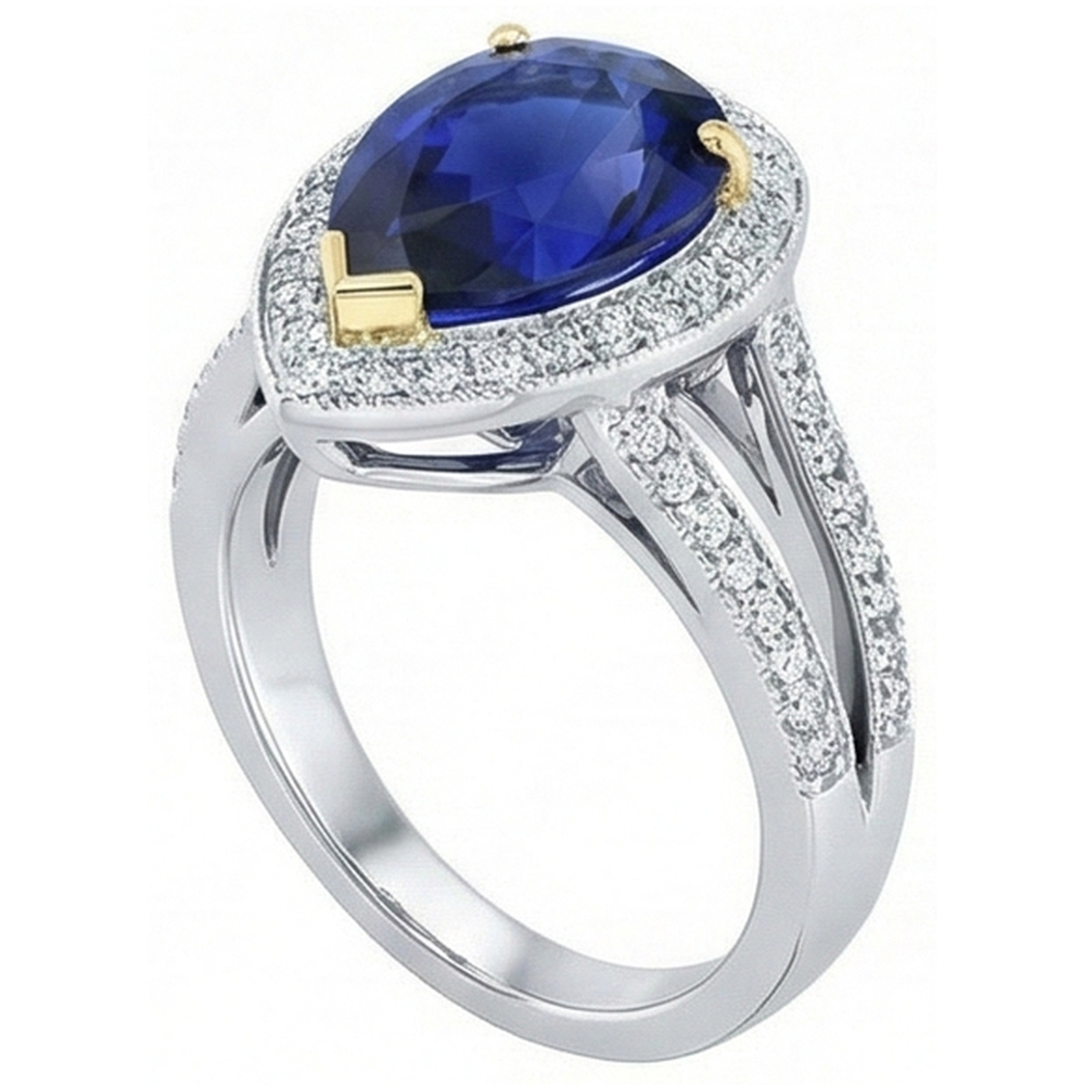 vero round diamante 4.50carati anello vista dall'alto