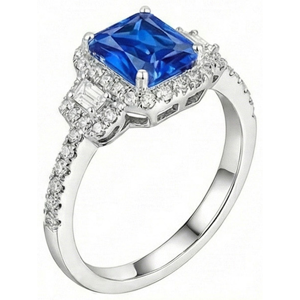 vero round diamante 4.50carati anello vista dall'alto