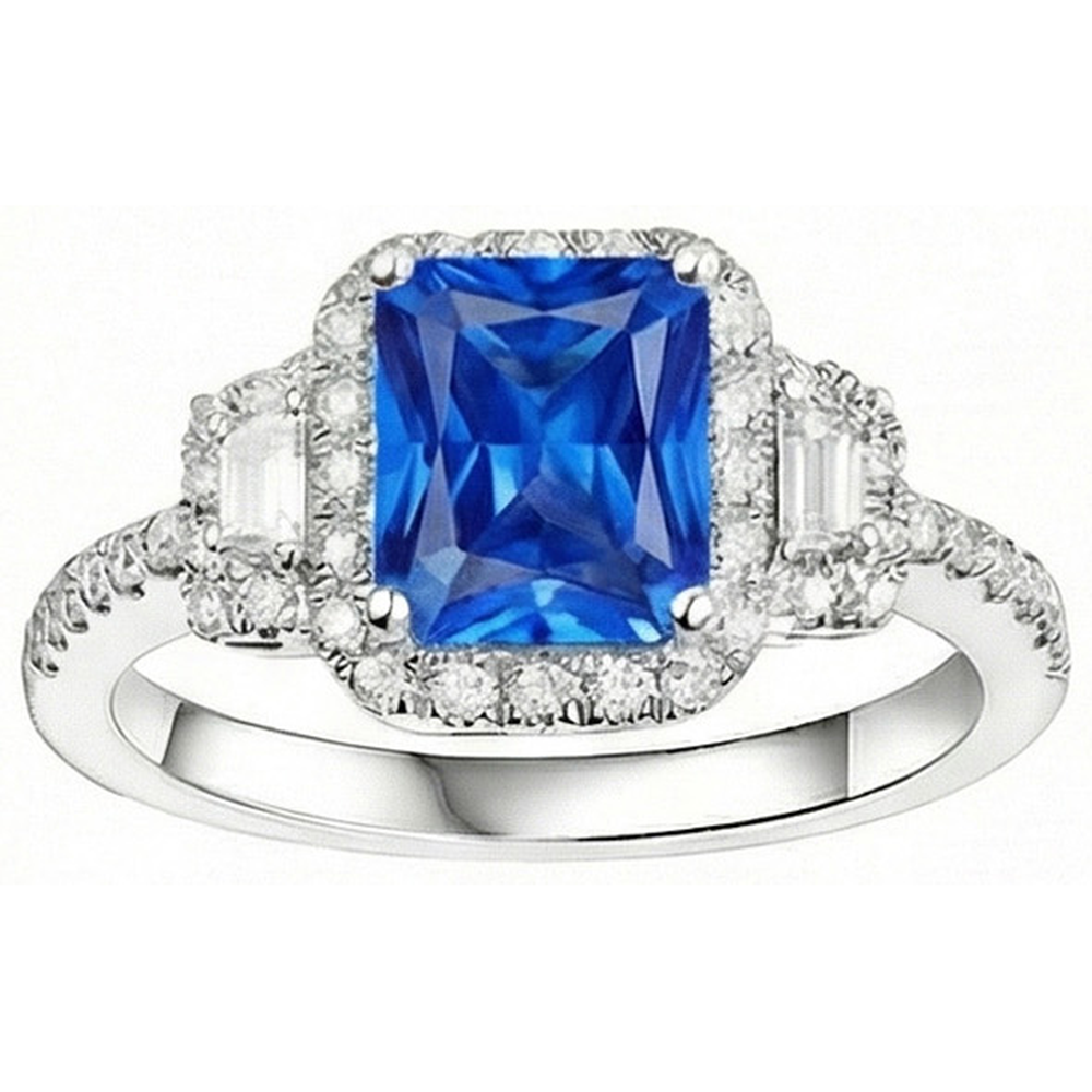 vero round diamante 4.50carati anello vista di profilo