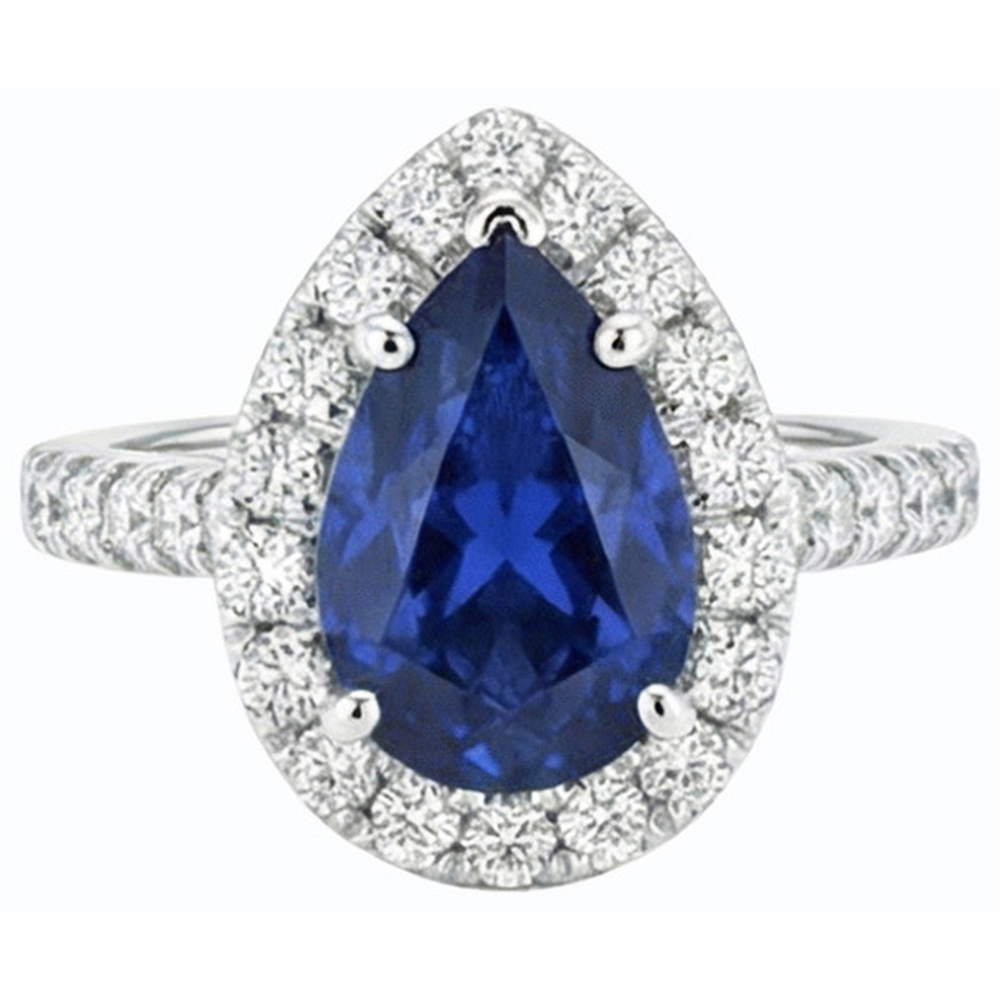 vero round diamante 3.50carati anello angolo laterale