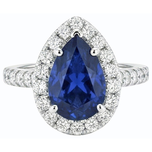 vero round diamante 3.50carati anello angolo laterale