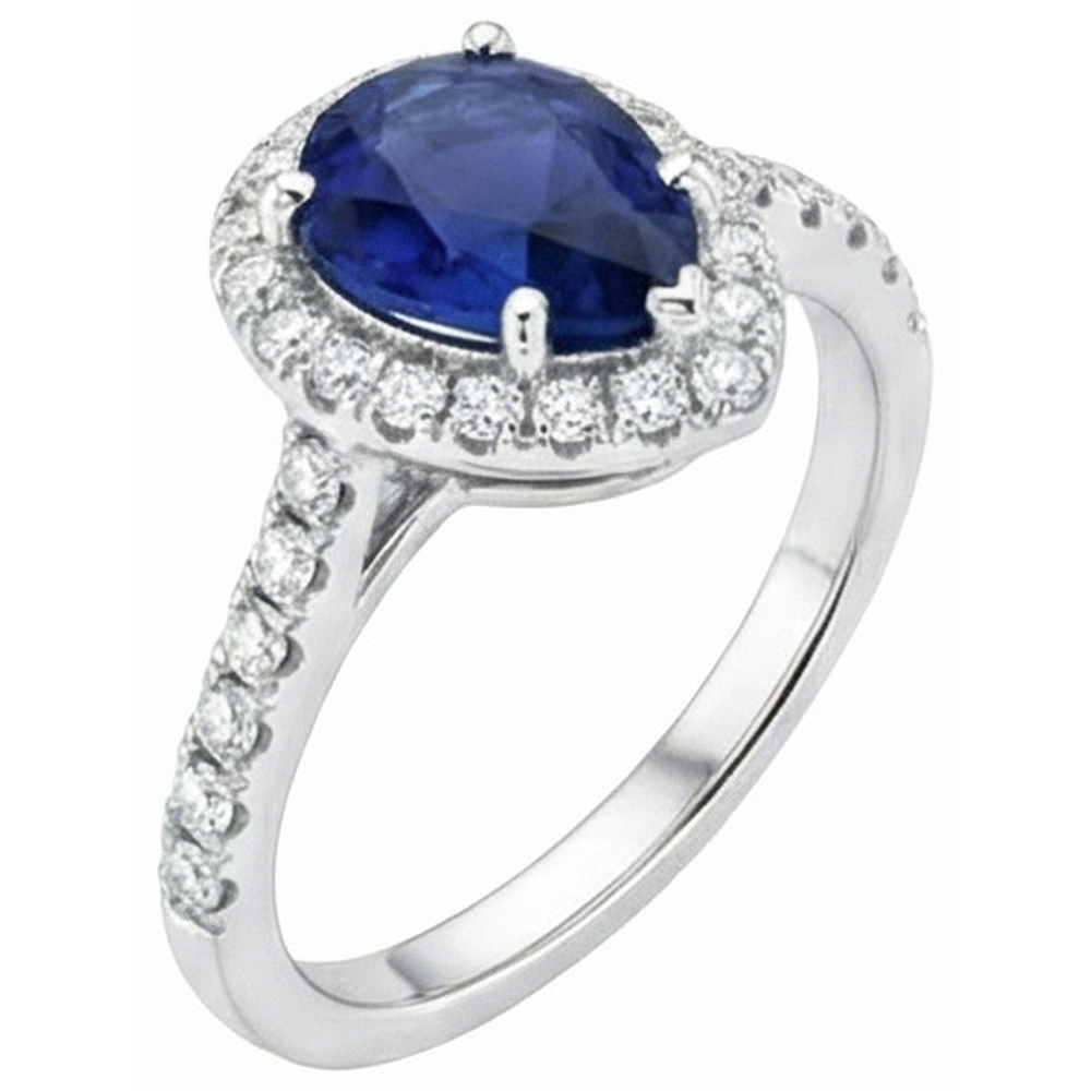 vero round diamante 3.50carati anello vista di profilo