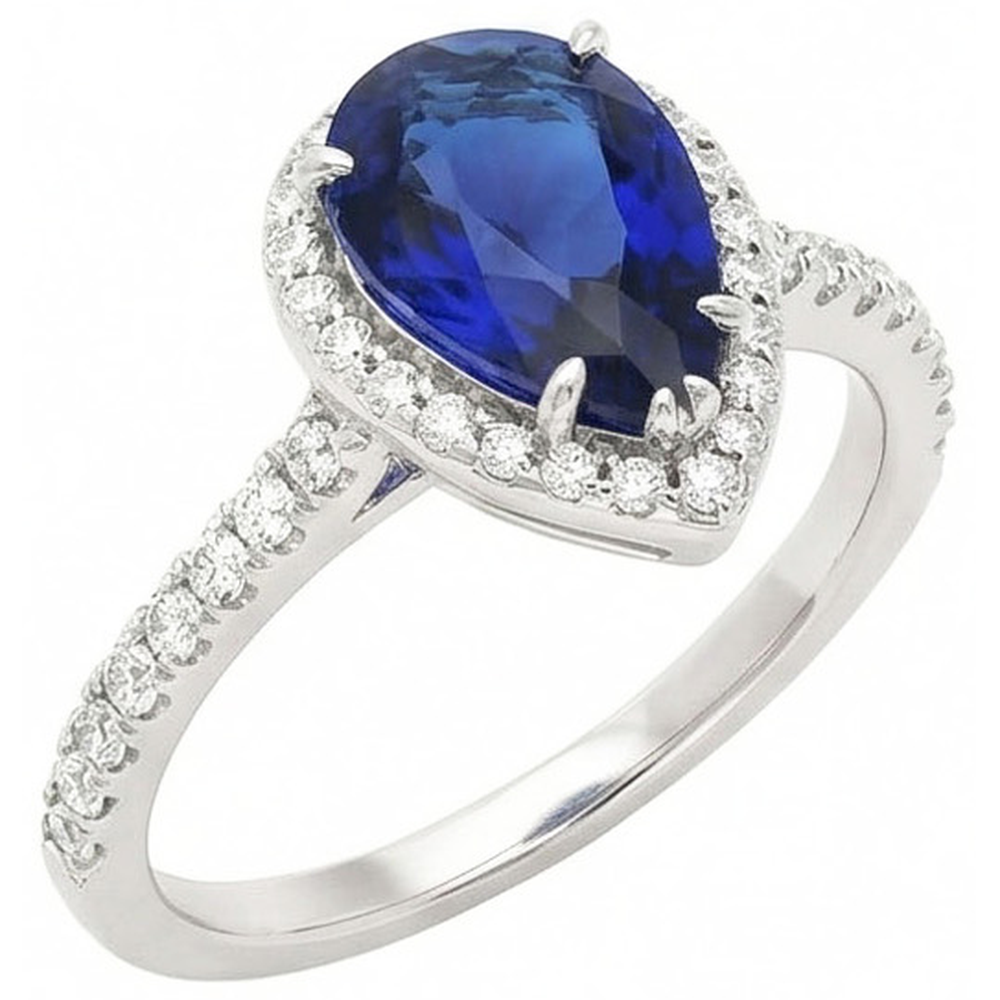 vero round diamante 3.25carati anello vista frontale
