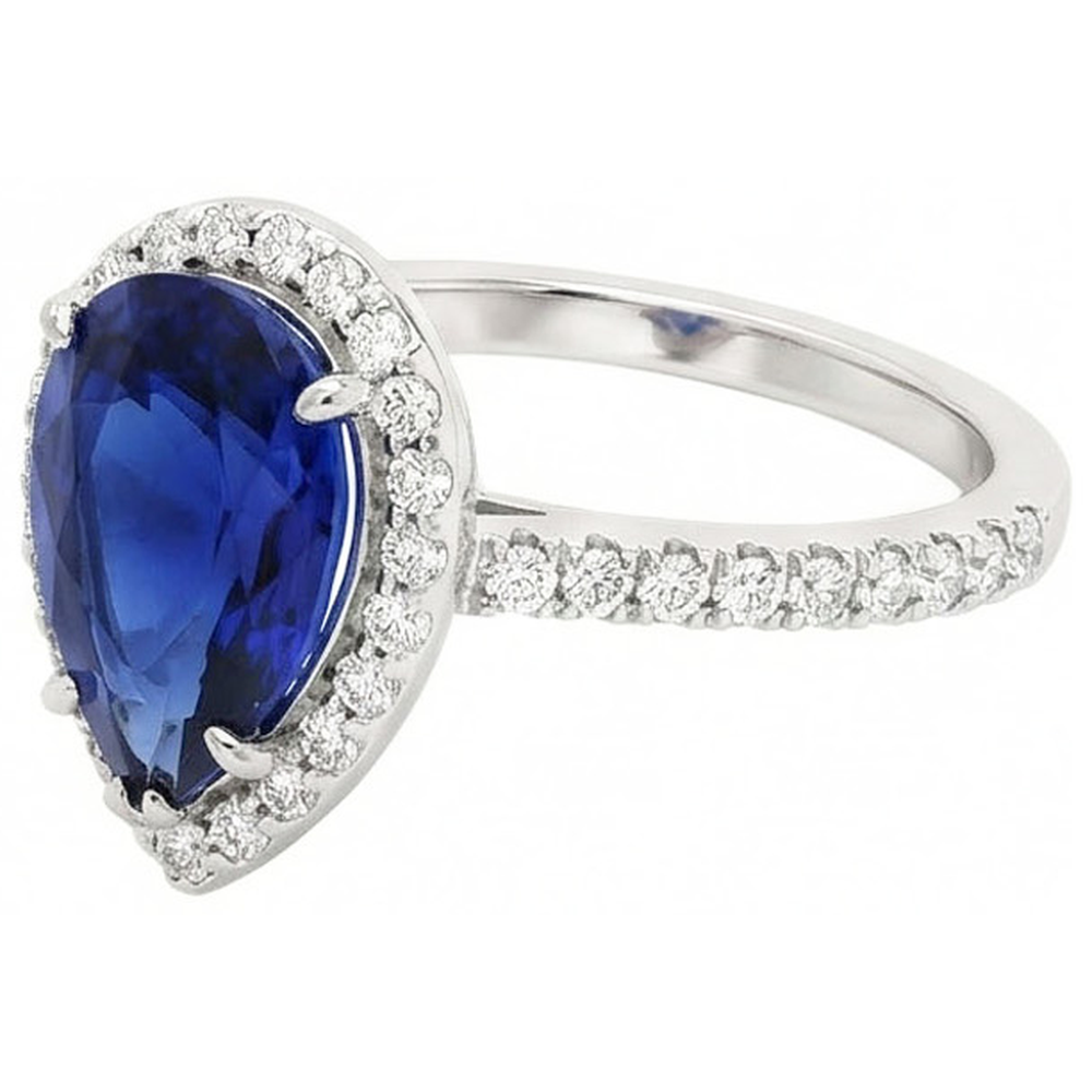 vero round diamante 3.25carati anello angolo laterale