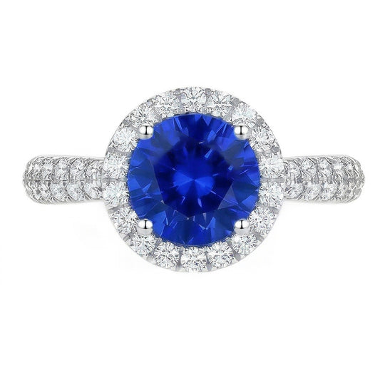 vero round diamante 3carati anello vista frontale