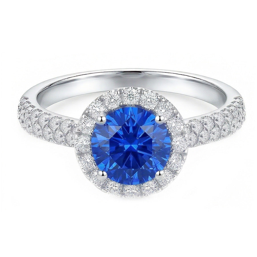 vero round diamante 3carati anello angolo laterale