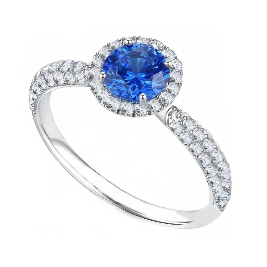 vero round diamante 3carati anello dettaglio ravvicinato