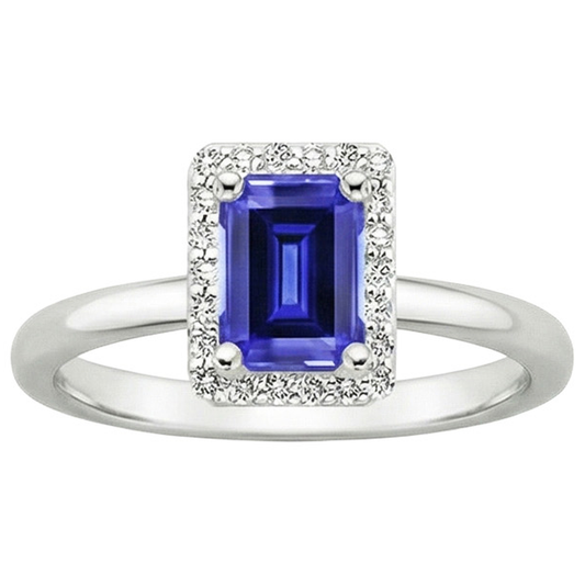 vero emerald diamante 4carati anello vista dall'alto