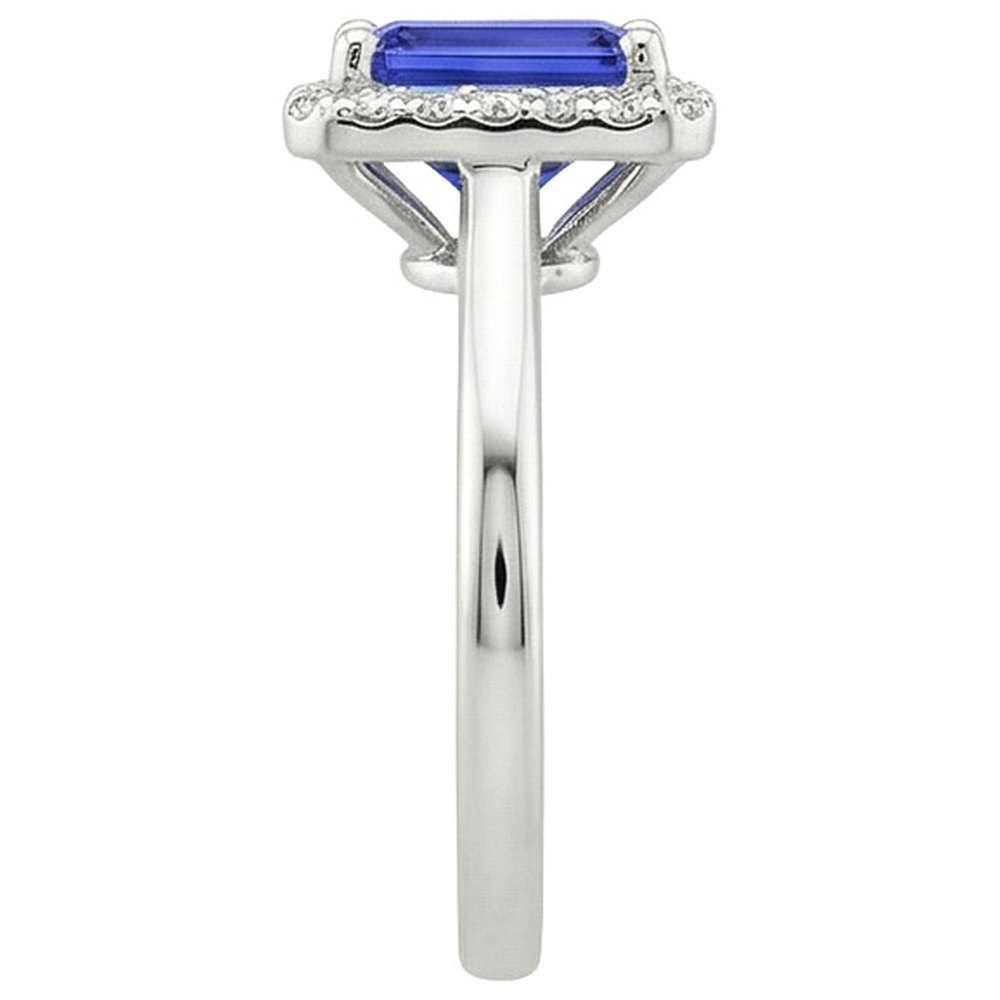 vero emerald diamante 4carati anello su bianco