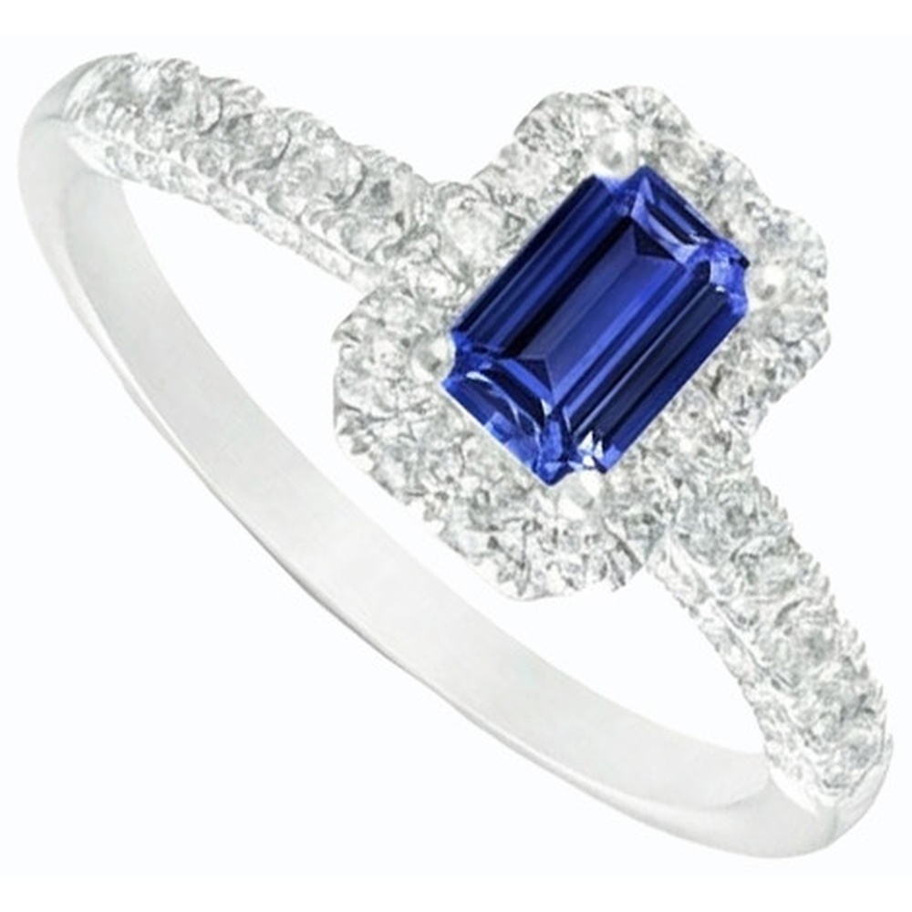 vero round diamante 3.50carati anello vista di profilo