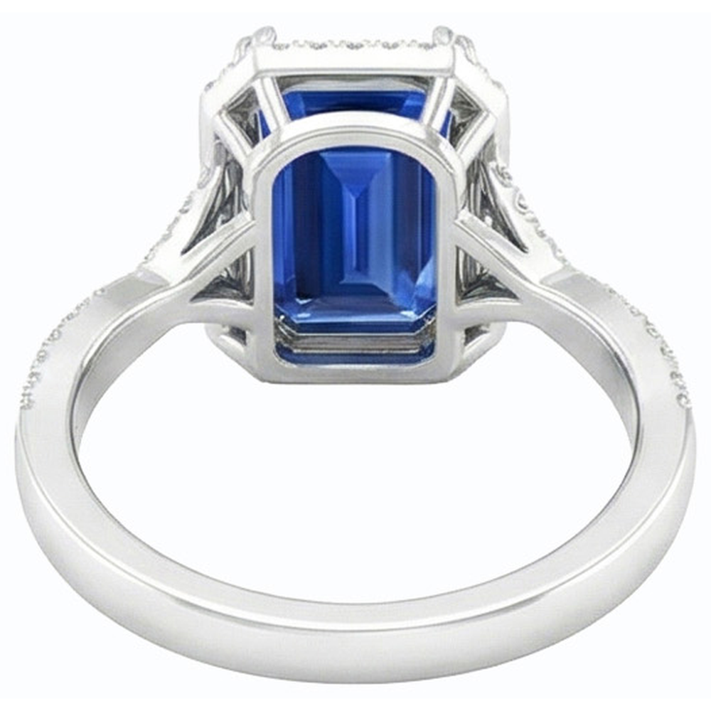 vero round diamante 4carati anello angolo laterale