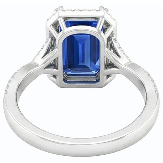 vero round diamante 4carati anello angolo laterale