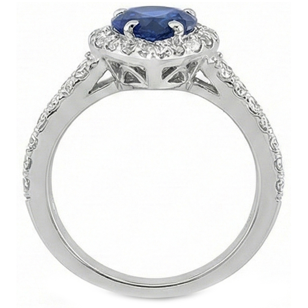 vero round diamante 4.75carati anello angolo laterale
