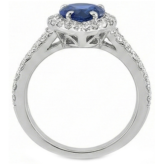 vero round diamante 4.75carati anello angolo laterale