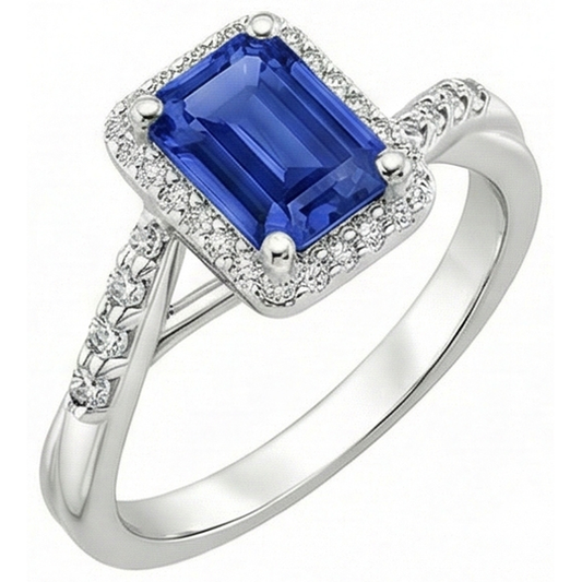 vero emerald diamante 4carati anello angolo laterale