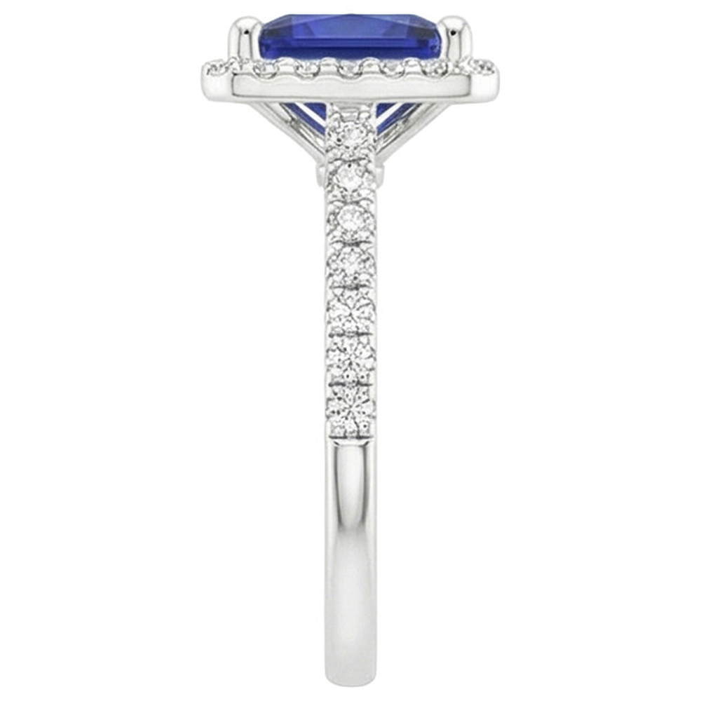 vero round diamante 6carati anello su bianco