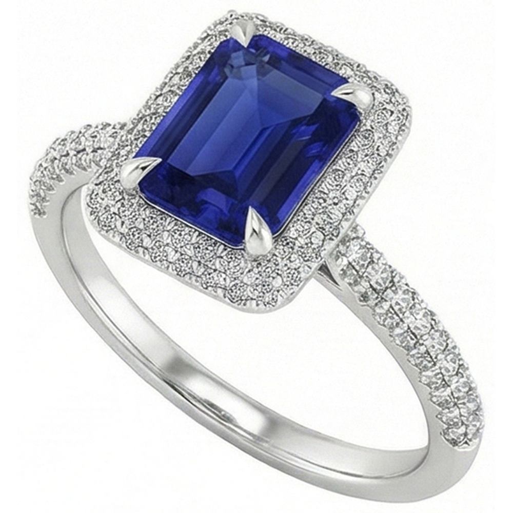vero emerald diamante 4.50carati anello dettaglio ravvicinato