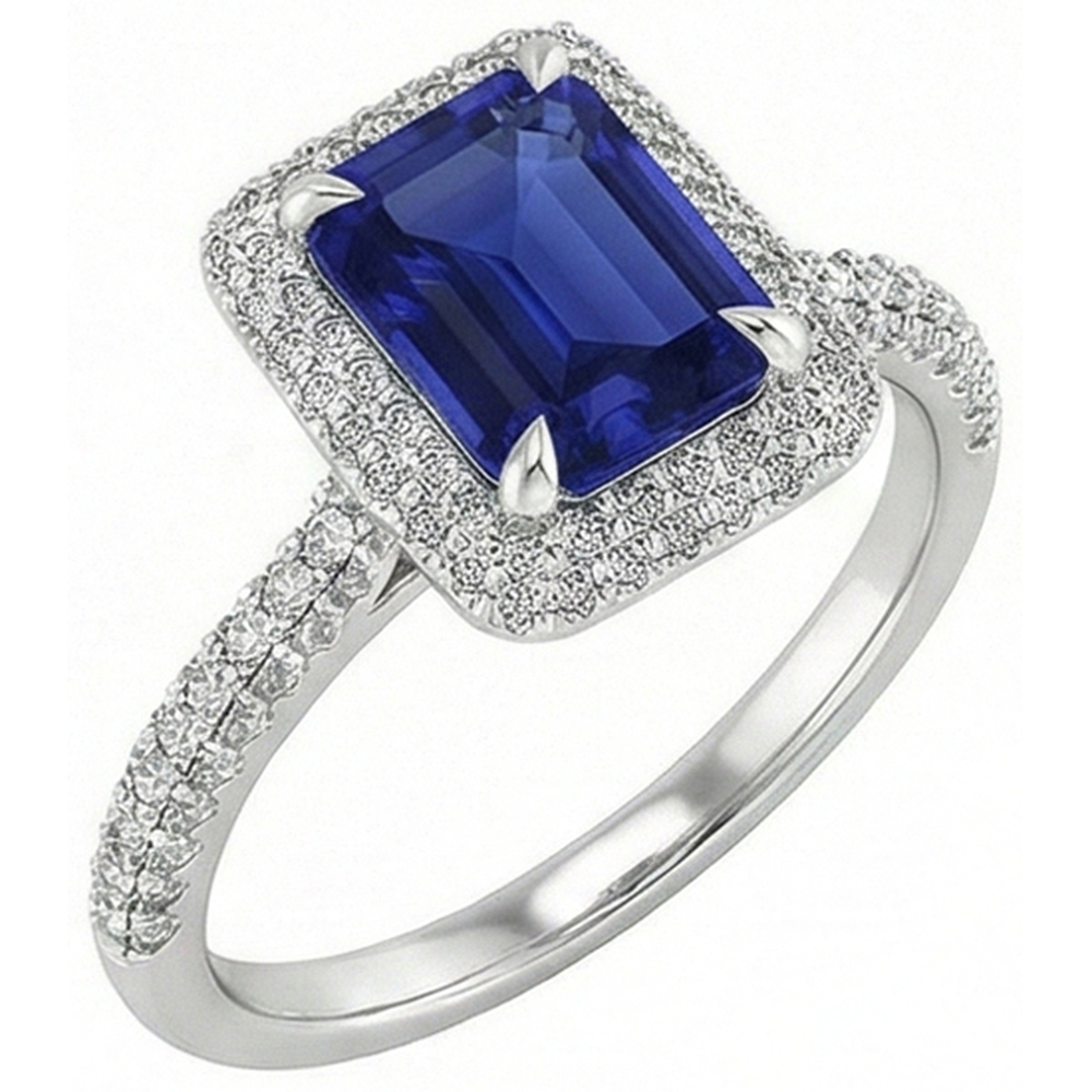 vero emerald diamante 4.50carati anello vista dall'alto