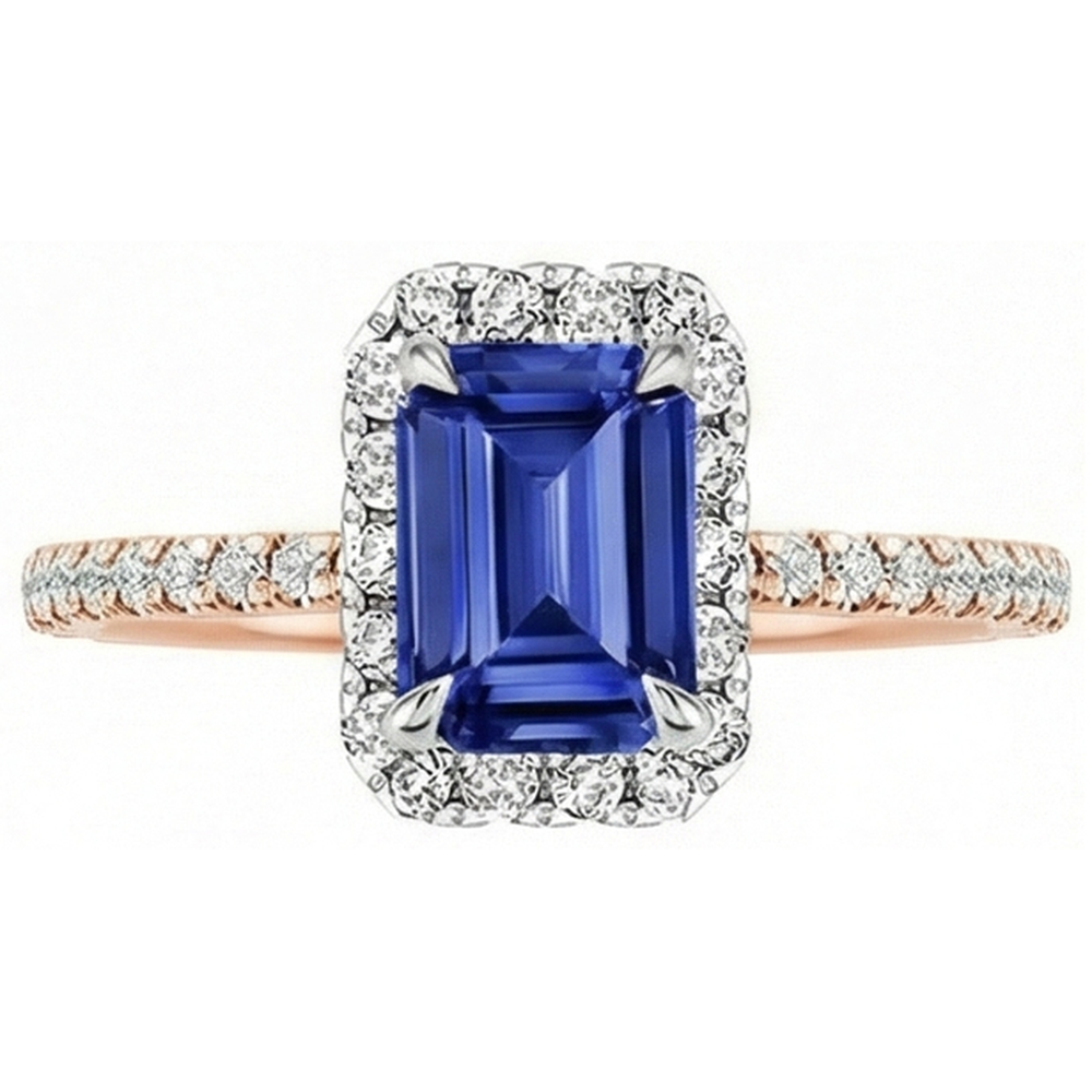vero emerald diamante 4.25carati anello vista dall'alto