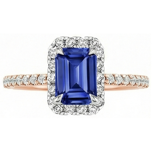 vero emerald diamante 4.25carati anello vista dall'alto