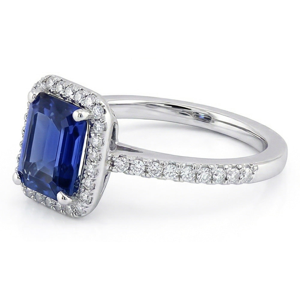 vero round diamante 3carati anello vista di profilo
