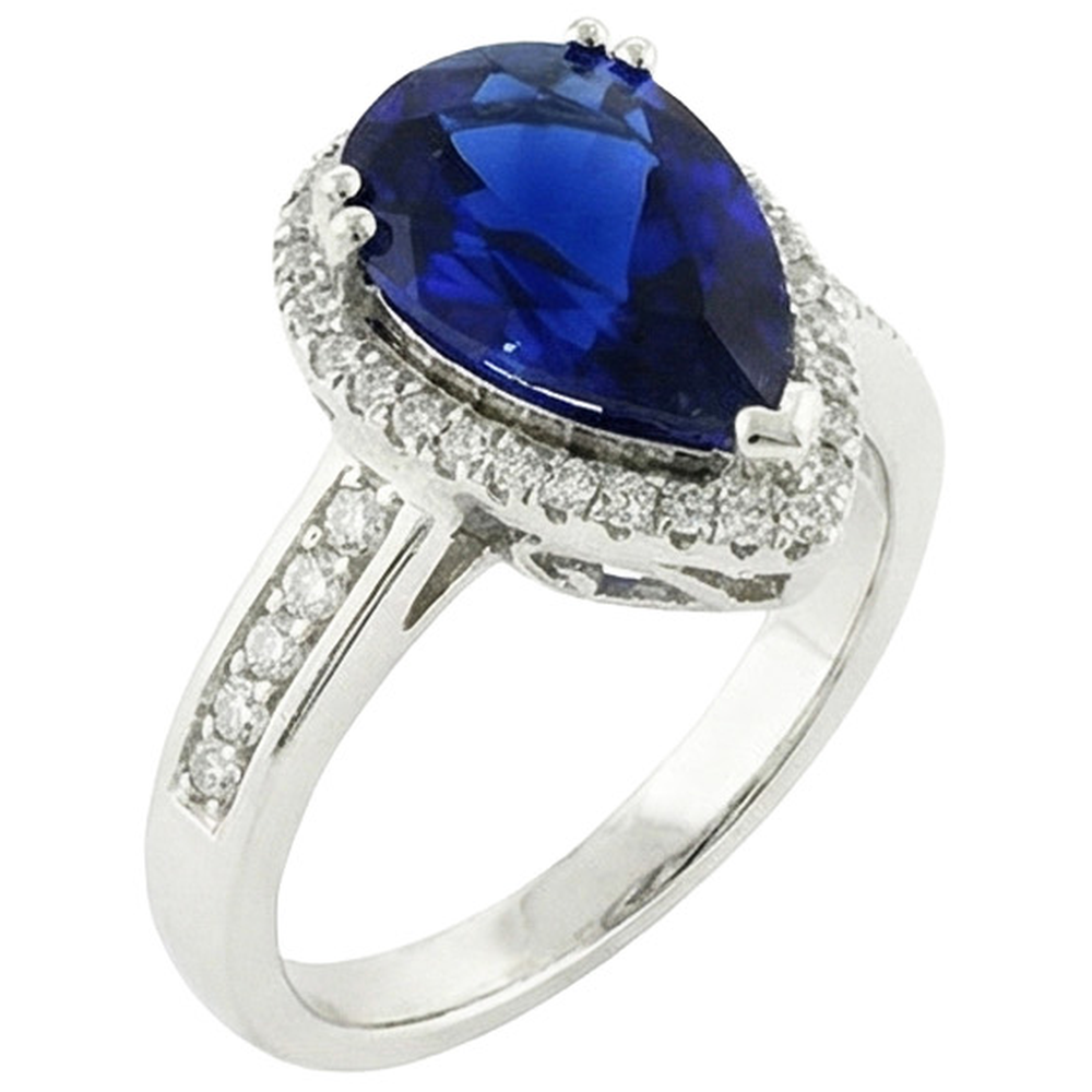 vero round diamante 3.75carati anello vista dall'alto