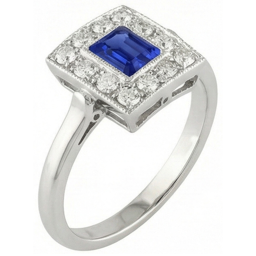 vero emerald diamante 2carati anello angolo laterale