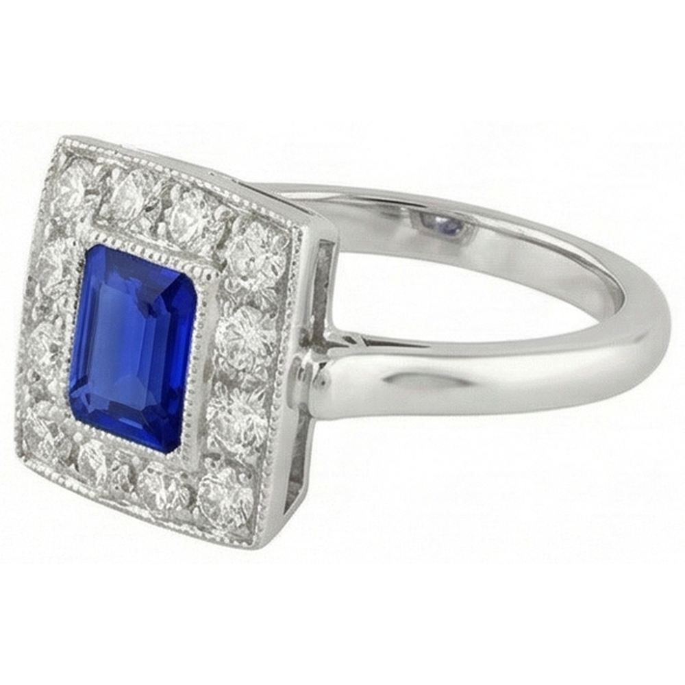 vero emerald diamante 2carati anello dettaglio ravvicinato