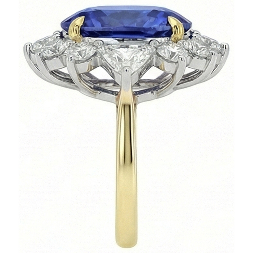 vero round diamante 4.25carati anello vista dall'alto