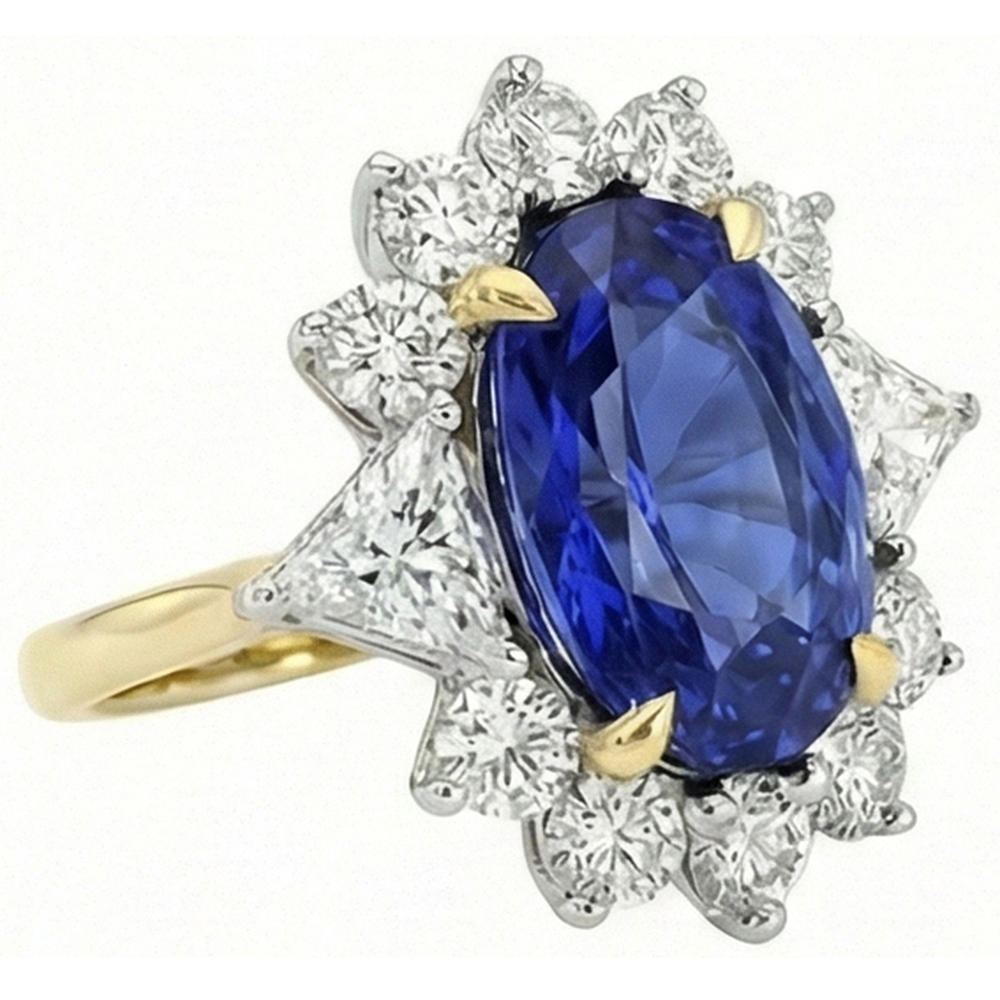 vero round diamante 4.25carati anello dettaglio ravvicinato