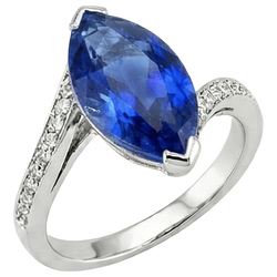 Anello Marquise Con Zaffiro
