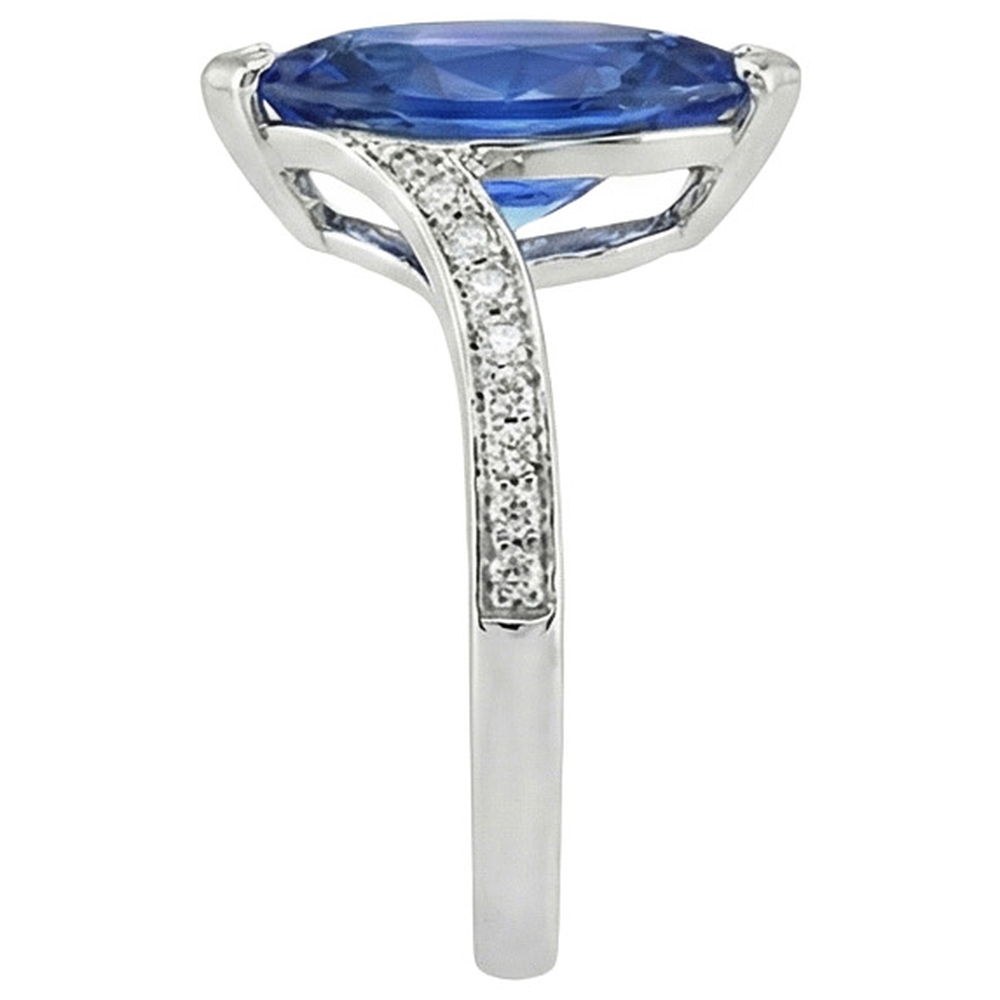 Anello Marquise Con Zaffiro