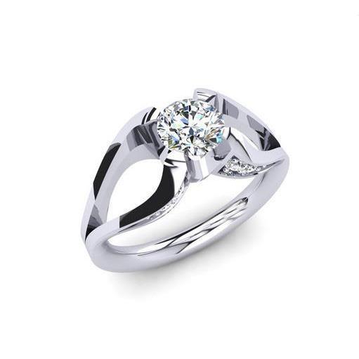 Anello Nuziale Da Donna Con Genuino Diamanti A Taglio Rotondo Da 2.10 Ct. Novità