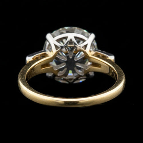 Anello Nuziale Rotondo Con Naturale Diamanti Naturali Autentici ( non creati in laboratorio ) A Taglio Antico, 5 Carati, Gioielli In Oro Da Donna