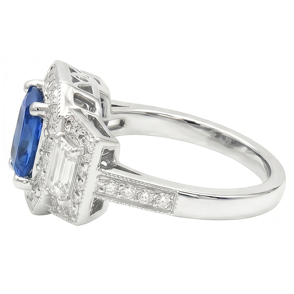 vero round diamante 3carati anello dettaglio ravvicinato
