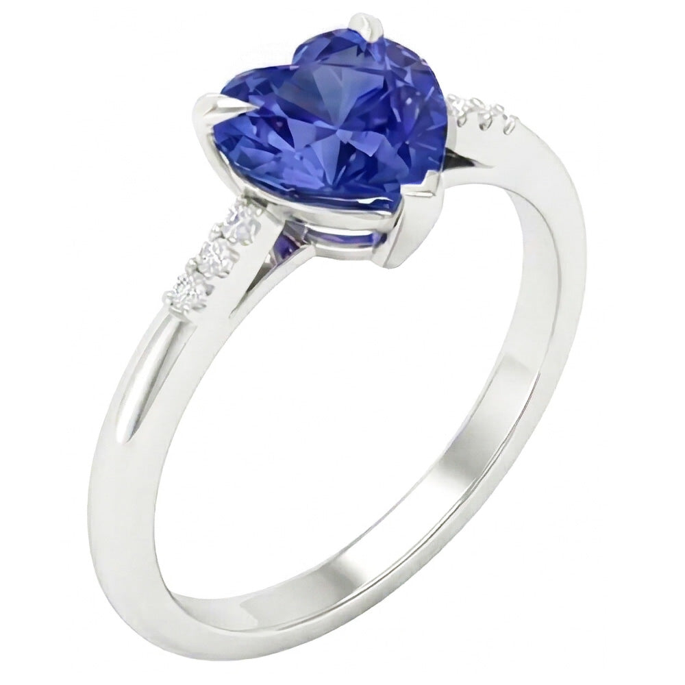 vero heart diamante 1.25carati anello vista frontale