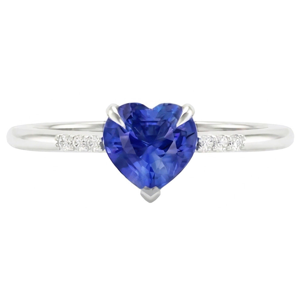 vero heart diamante 1.25carati anello angolo laterale