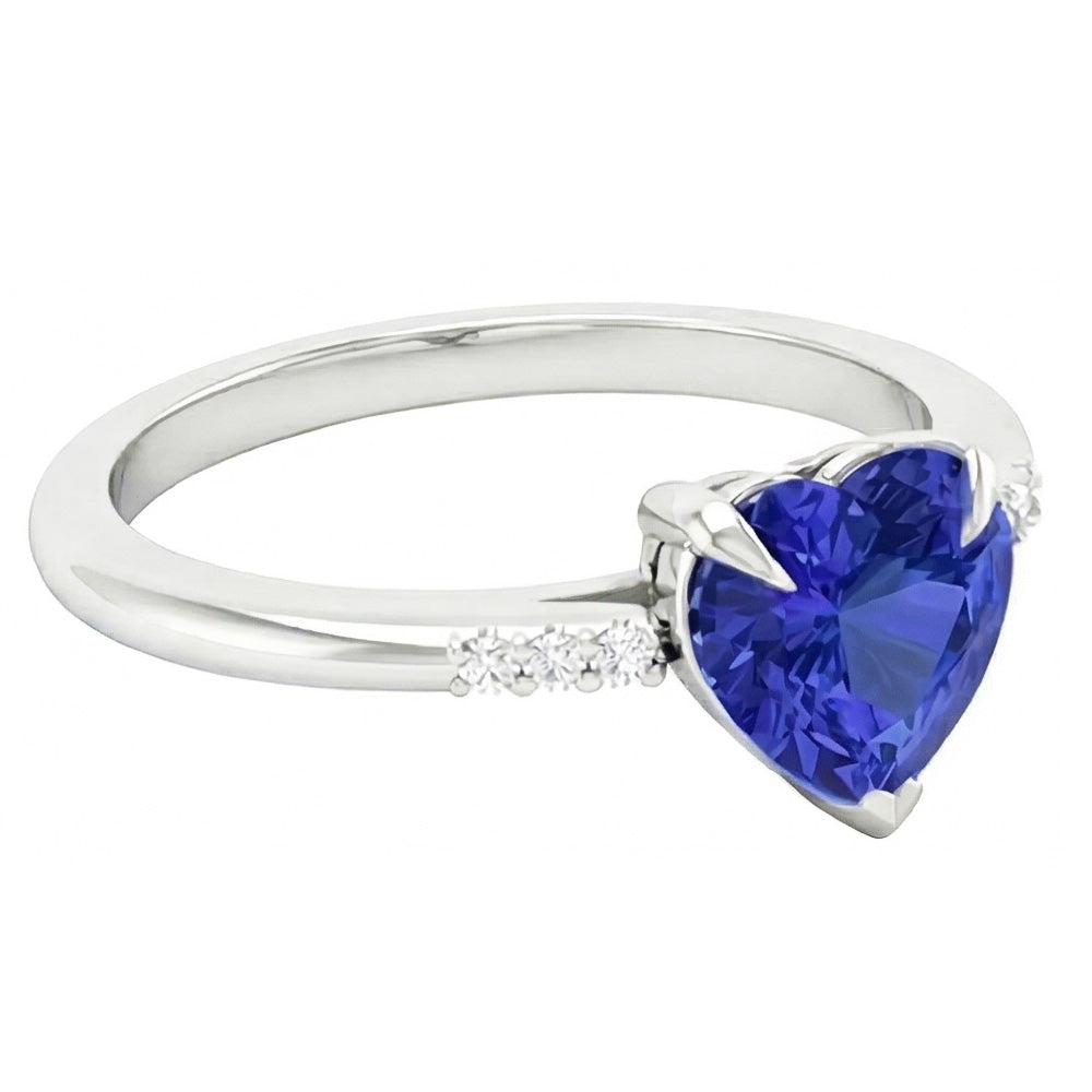 vero heart diamante 1.25carati anello dettaglio ravvicinato