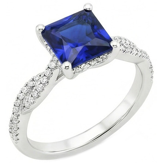 vero princess diamante 6carati anello angolo laterale