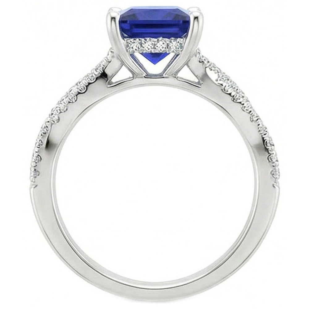 vero princess diamante 6carati anello dettaglio ravvicinato