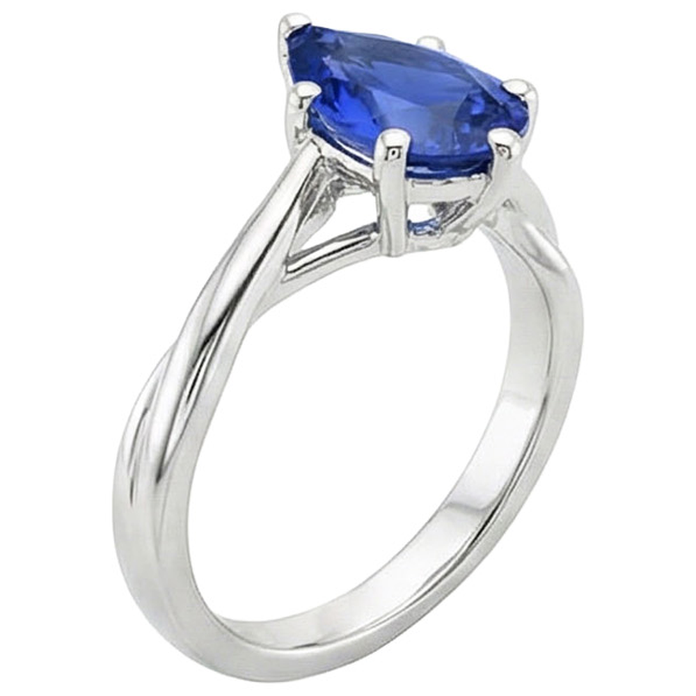 vero pear diamante 3.50carati anello dettaglio ravvicinato