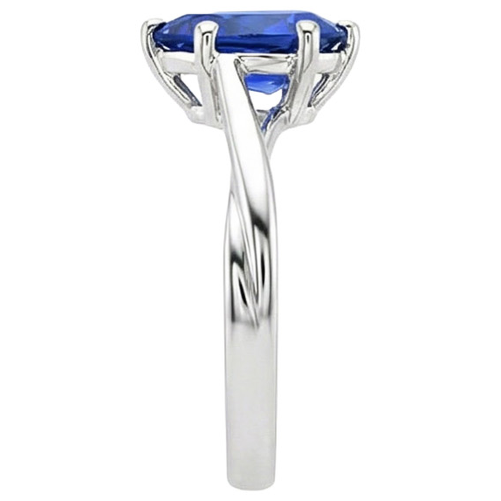 vero pear diamante 3.50carati anello su bianco