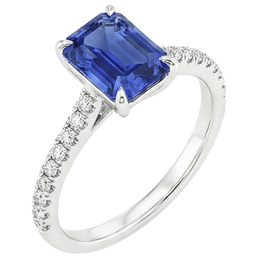 vero emerald diamante 4carati anello angolo laterale