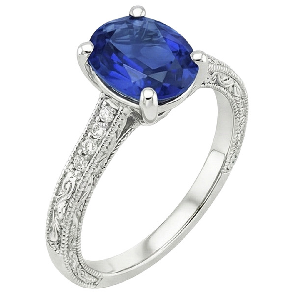 vero round diamante 3carati anello angolo laterale