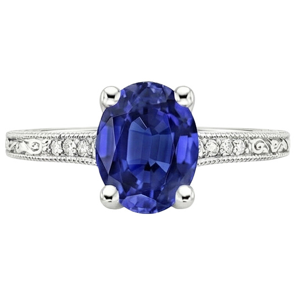 vero round diamante 3carati anello vista di profilo