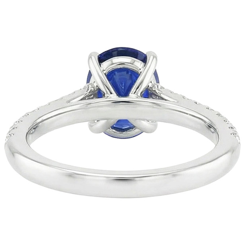 vero round diamante 5.25carati anello vista dall'alto