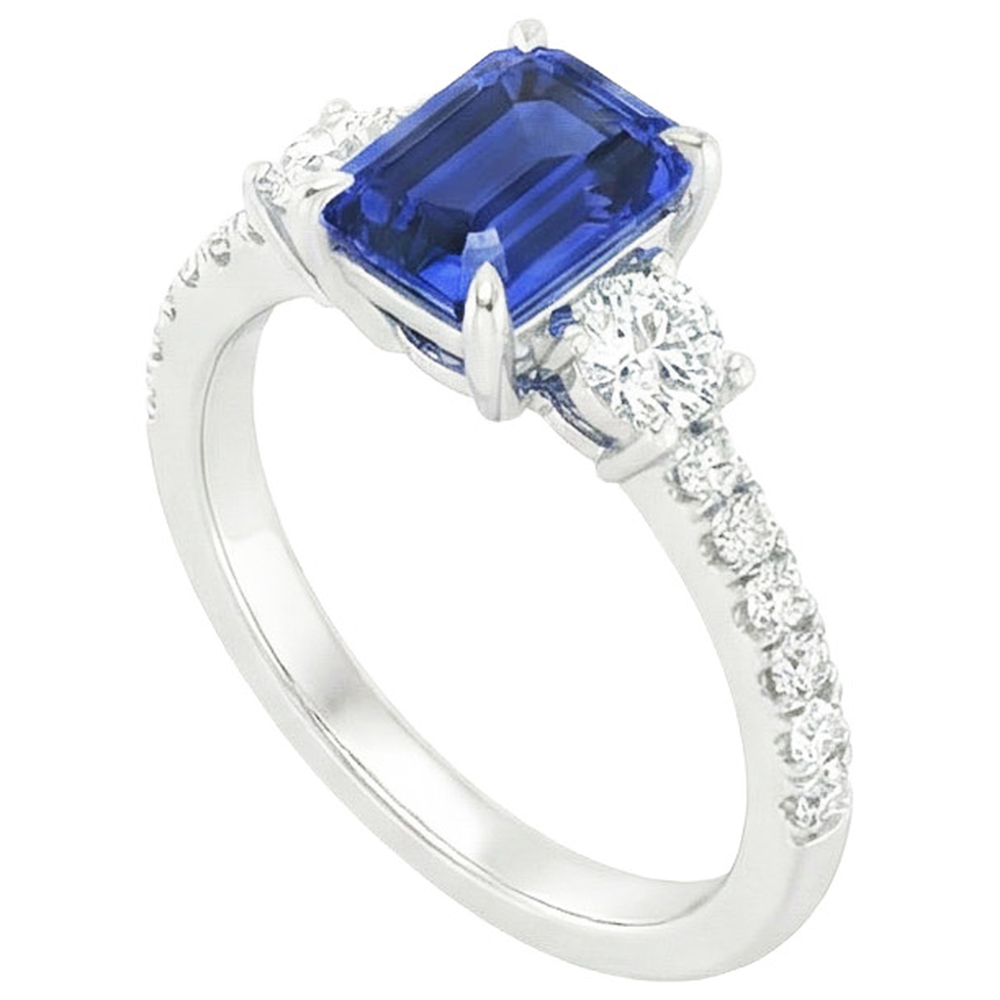 vero emerald diamante 5carati anello dettaglio ravvicinato