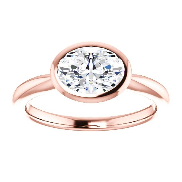 Anello Solitario Con Naturale Diamante 4 Carati Con Castone Incastonato Gioielli In Oro Rosa