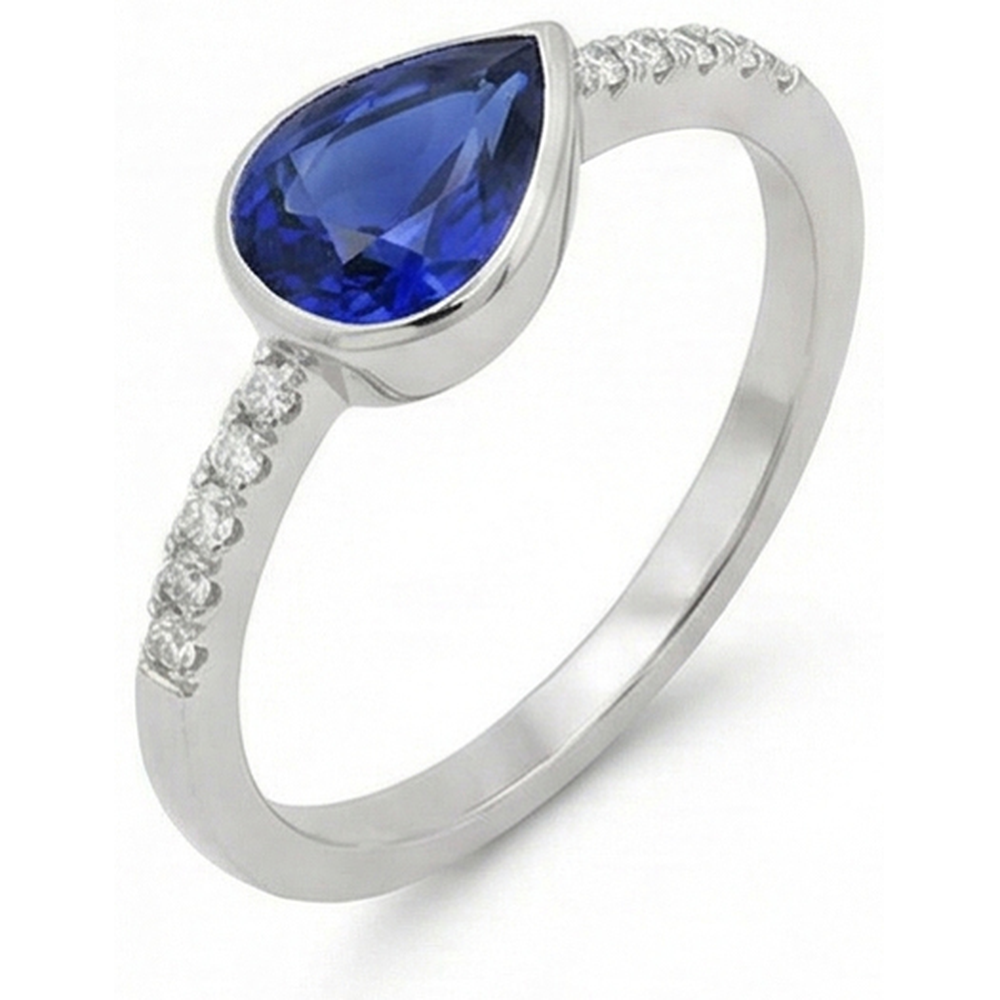 vero round diamante 2.50carati anello vista frontale