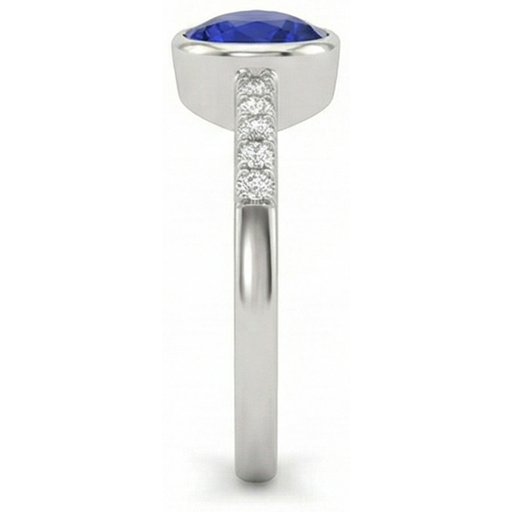 vero round diamante 2.50carati anello vista dall'alto